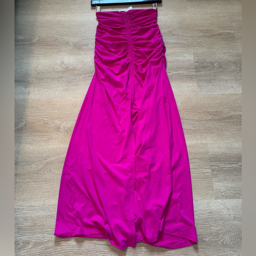 Susana Monaco gathered slit front skirt magenta - size small - Picture 6 of 6